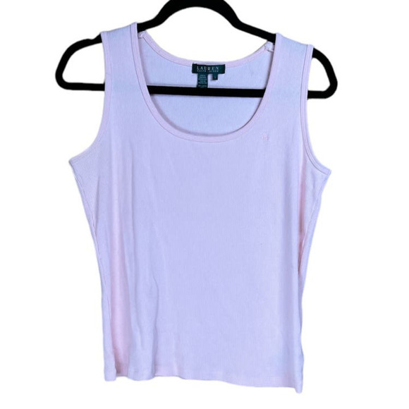 Lauren Ralph Lauren Tank, 100% Cotton, Light Peach, Large - Picture 1 of 4